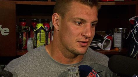 OMG, hes naked: Rob Gronkowski flashes reporters in changeroom